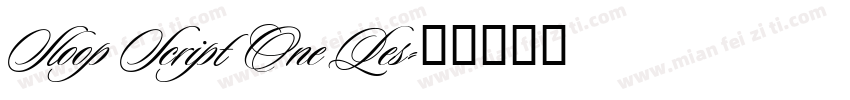 Sloop Script One Les字体转换